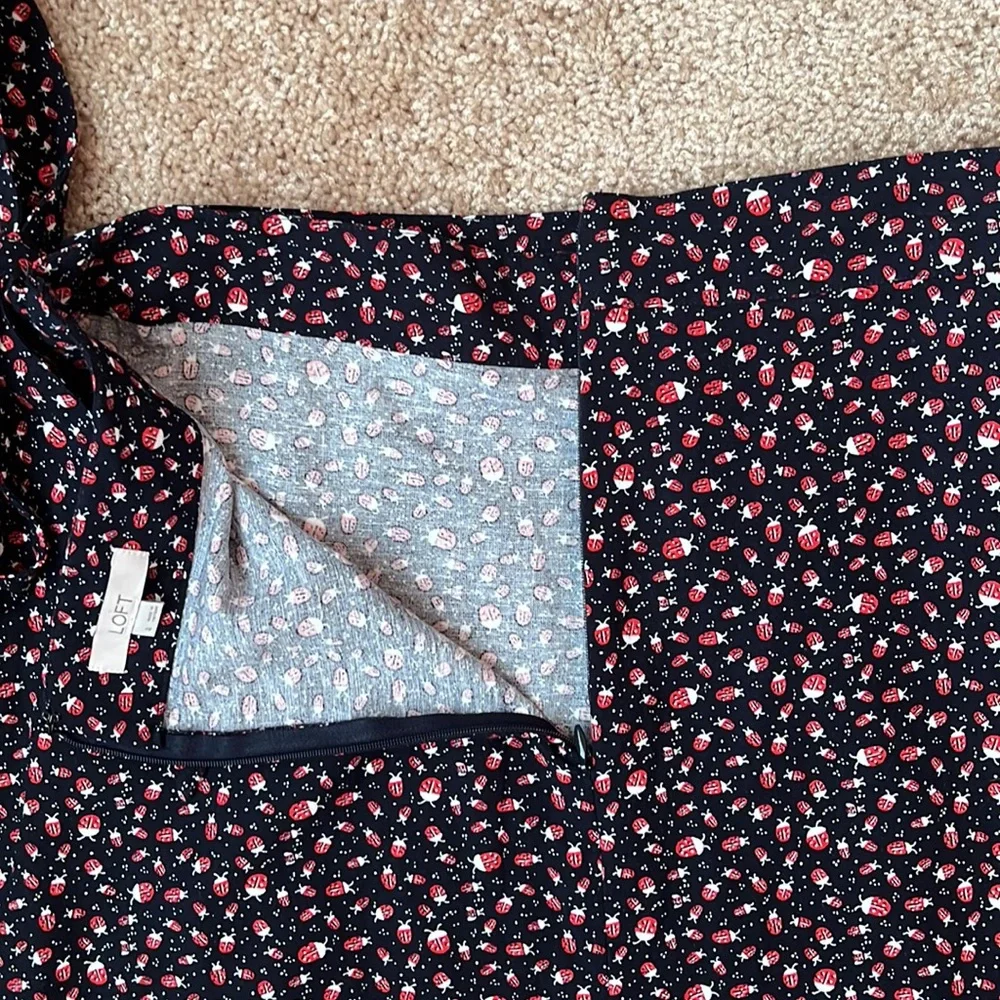 LOFT Ladybug Ruffle Wrap Skirt - Picture 7 of 9